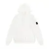 Sudadera con capucha de punto grueso con forro polar, manga larga, estilo europeo y americano, para cruzar fronteras, color liso, con insignia, para hombres y mujeres, isla de amantes