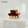 Wjia Pasador de Ácido Acético Francés Pinza para el Pelo de Mujer para Media Cola Pinza de Tiburón Pinza con Sentido Avanzado Accesorios para el Cabello