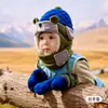 Sombrero Infantil de Bebé de Limón Otoño e Invierno Protección para las Orejas Sombrero Cálido para Niños y Niñas Sombrero Lei Feng de 25 Piezas Set de Tres Piezas Invierno