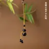 Cadena para Teléfono con Colgante de Calabaza al por Mayor Ágata Roja Obsidiana Lanyard de Arena Roja Decoración Llavero Encanto para Bolso Regalo