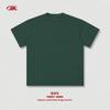 Bk Ropa de Hombre Retro Americana Hecha a Medida 235g Algodón Puro Manga Corta Corte Holgado Cuello Pequeño Versátil Fresca Camiseta de Manga Corta para Hombre