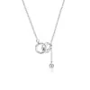 Collar de Borla Entrelazada Estilo Japonés y K para Mujer, Estilo Frío, Lujo Accesible, Colgante de Gama Alta para Novia, Cadena para Clavícula para Ropa de Trabajo