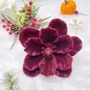 Flor de Magnolio de Navidad Artificial de Terciopelo Adornos Navideños Colgante Decorativo Flor de Magnolio de Navidad Personalizado por el Fabricante