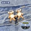 Cintura de urso apertada botão Calças sem soco Jeans Cintura grande mudança pequena ajustar botão fixo aperto artefato