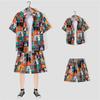 Camisa floral de manga corta para hombre y mujer, estilo coreano vintage, con estampado abullonado, estilo Hong Kong, camisa hawaiana de playa de moda para verano para hombre.