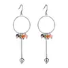Pendientes de Borla Circulares de Plata de Ley S925 Tonglin para Mujer, Largos, Elegantes, con Campanillas Pequeñas, Pendientes Bohemios, Venta al por Mayor