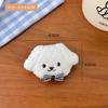 Desenho animado pelúcia medo de cachorro boneca broche cachorro urso estudante mochila decorativa cachecol roupas acessórios