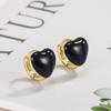Otoño e Invierno Amor Rojo Aretes Retro 2022 Nueva Moda Coreana Aretes Rojos Año Nuevo Hebilla de Oreja de Alta Gama para Mujeres