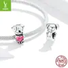 Plata Ziyun Nuevo plata 925 perrito con cuentas amor Perrito animal Cuentas DIY joyería al por mayor SCC1677