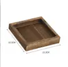 Bandeja de Té Dividida, Bandeja de Madera, Juego de Siete Piezas, Bandeja para Snacks Estilo Japonés Estilo Chino, Bandeja de Té, Bandeja Doméstica de Madera Maciza