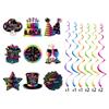 Banners de Decoração de Fundo para Véspera de Ano Novo de Novos Produtos Transfronteiriços Banners de Festa de Ano Novo Tags Penduradas Espirais para Decoração