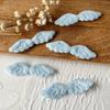 Alas de ángel de murciélago diablo con relieve de felpa de cuero sintético, hechas a mano, material de bricolaje, accesorios de decoración Lolita para abanicos