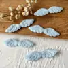 Cuero PU Felpa Grabado Alas de Murciélago Diablo Material Hecho a Mano DIY Decoración Lolita Accesorios de Abanico de Soporte