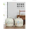 Tarro de Cerámica para Té Tarro Vacío Tarro Sellado Tamaño Grande Hogar Té Negro Té Verde Longjing Pu'er Tarro de Almacenamiento Tarro de Almacenamiento de Té a Prueba de Humedad