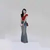 Moda 2024 Novo Design de Cintura Alta Jeans Micro-La Slim-Fit Aparência Magra Alto Versátil Tendência Calças Stretch em Formato de Ferradura