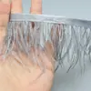 Pena preta e branca franja de pena de avestruz acabamento de renda decoração ornamento acessório de cabelo material acessório DIY acessórios de vestuário adereços