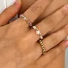 Set de 3 anillos Maillard, set de anillos elásticos acrílicos de estrella bohemia, accesorios de mano de alta gama en capas