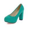 Novos Sapatos Femininos Elegantes, Redondos, à Prova d'Água, Plataforma, Cor Sólida, Foscos, Para o Trabalho, Salto Grosso Alto, Confortáveis e Versáteis, Novo Estilo Elegante