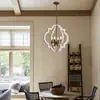 Luminária Pendente de Madeira Vintage Estilo Country Americano para Sala de Estar, Sala de Jantar, Quarto e Pousada, com um Visual Retro Desgastado
