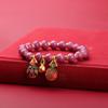 Pulsera de Porcelana Gris Yongxiang de Pekín con Pulsera Luna Blanca Flor de Cerezo Morado Regalo de Cumpleaños Yonghe para Hombres y Mujeres Adornos para Manos