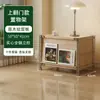 Armário de revistas com porta basculante estilo tronco de árvore Estante estilo japonês Estante com prateleiras Armário com gavetas Armário lateral para sala de estar Armário de armazenamento para entrada Armário de armazenamento nórdico