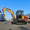 Escavadeira sem Cauda Exportada para a Austrália, Motor de Marca, Lança Longa com Giro Lateral, Cilindro Espessado, Escavadeira Hidráulica de 4 Toneladas