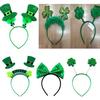 Juego de Hebillas de Cabeza Irlandesas Trébol Verde Fiesta Hebilla de Cabeza Diadema Sombrero St. Hebilla de Cabeza Articulada Parrish