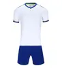 Conjunto de camiseta de fútbol de pizarra blanca personalizada para la Copa del Mundo, transpirable y de secado rápido, de manga corta, para adultos y niños, camiseta de entrenamiento con logo personalizado