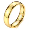 Anillo de Espejo de Pigmento Dorado Clásico Transfronterizo de Fábrica Borde Recto Cara Ancha 2/4/6mm Anillo de Titanio Unisex