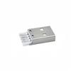 USB2.0 Um corpo curto masculino AM ferro shell niquelado PBT branco cola cobre extremidade banhada a ouro usb plug terminal
