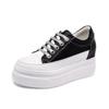Zapatos Blancos de Suela Gruesa Nuevos para Mujer, Zapatos de Primavera de Suela Simple para Mujeres Bajitas, Zapatos de Plataforma Transpirables, Tenis Cómodos