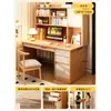 Escritorio con estantería, mesa integrada para estudiantes y uso doméstico, escritorio de escritura para dormitorio, montado en la pared con cajones, estantería, escritorio de oficina para computadora para adultos