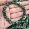 Pulsera de Abalorios Redondos de Jade Africano Verde, Pulsera de Jade, Pulsera Unisex Esmeralda, Venta Caliente Transfronteriza Transmisión en Vivo