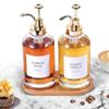 Fabricante Venta al por Mayor L Botella de Loción de Vidrio Blanco Cristal Dispensador de Jabón Dispensador de Café Botella Dispensadora de Jarabe de Azúcar