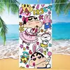 Toalla de Playa de Microfibra Estilo Ins Transfronteriza Toalla de Baño de Dibujos Animados Crayon Shin-Chan Impresión Digital Secado Rápido Doble Cara Felpa