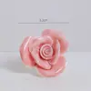 Ramo de Rosas Rosa y Azul Simuladas en un Jarrón de Cerámica, Decoración de Mesa Minimalista Moderna para Comedor del Hogar, Arreglo Floral Decoración Suave
