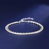 Pulsera de Plata Esterlina S925 Frijoles Ginky Doble Capa para Mujer Joyería Brillante de Arroz de Lujo Ligero de Alta Gama Ins