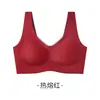 Sujetador deportivo de mujer sin costuras, estilo tank top, tela cepillada de principios de otoño, cómodo, con copas totalmente fijas, realce y push-up