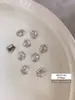 K9 Premium Zirconia Apilada Diamante Bola Arte de Uñas Diamante Joyería Blanco Destello Terminado Apilada Diamante Huevo de Paloma Azúcar de Roca Uña Diamante