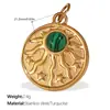 Accesorios de Colgante de Nuevo Estilo Europeo y Americano para Mujer con Incrustaciones de Pedrería Colgante Versátil de Lujo Ligero con Incrustaciones de Piedra de Vidrio Collar con Colgante Redondo