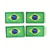 Patche tecido personalizado da bandeira brasileira, distintivo de velcro, distintivo tático de moral, personalização de patche para mochila