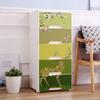 Guarda-roupa infantil de plástico de 58/42 cm de largura, armário de armazenamento de 5 camadas com cômoda com trava, armário de armazenamento de brinquedos e artigos diversos, veado