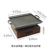 Plancha de Hierro Rayada Placa para Asar Horno Placa para Barbacoa Placa de Aluminio para Barbacoa Horno de Alcohol Restaurante Temático Té Verde Pollo Asado Belle Ye Barbacoa