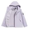 Luotuo Mismo Estilo Tres en Uno para Mujer Cortavientos e Impermeable Otoño e Invierno Exterior Casual Versátil Chaqueta Desmontable Moderna