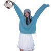 Estilo Coreano Outono e Inverno Malha Macia Amarelo Leite Waxy Imitação de Visão Macia Waxy Malha Feminina Gola Redonda Pulôver Malha Top
