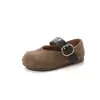 Zapatos de Cuero Estilo Coreano para Niñas 2026 Primavera y Otoño Nuevos Zapatos Individuales con Estampado de Leopardo de Suela Suave para Niñas Pequeñas para Usar Afuera como Zapatos de Princesa