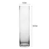 Decoração de vaso para sala de estar, vidro transparente, design criativo, aproximadamente cilíndrico, adequado para colocar bambu da sorte, madeira de cavalo e salgueiro prateado, para uso doméstico