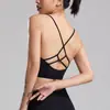 Ropa interior deportiva sujetador para mujer a prueba de impactos push-up fitness cruz belleza tirantes finos chaleco sujetador para mujer
