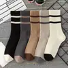 Meias para Homens e Mulheres no Outono e Inverno Casuais Quentes Meia de Comprimento Médio Absorventes de Suor e Desodorantes Meias Esportivas Listradas para Homens e Mulheres Meias Absorventes de Suor