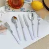 Comércio Exterior Atacado Estoque Último Pedido Ao Vivo Grupo de Compra ~ Conjunto de Três Peças de Faca, Garfo e Colher Doméstico Estilo Ins de Aço Inoxidável